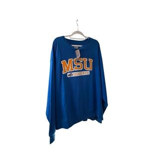 Blue 84 MSU Bobcats Royal Blue Sweatshirt with Gold Lettering
